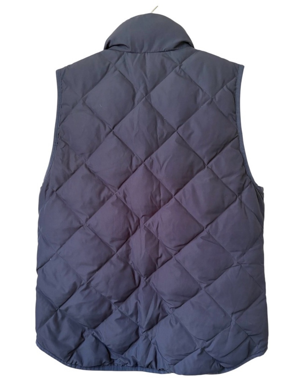J Crew Vest Womens XS Blue Quilted Down Puffer Full Zip Pockets Warm